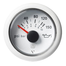 Veratron 52mm (2-1/16") ViewLine Engine Oil Pressure Gauge - 150 PSI - White Dial  Bezel [A2C59514202]