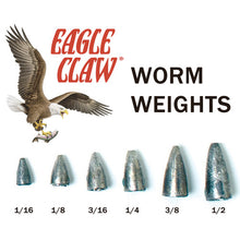 Eagle Claw Worm Weights 3/8 oz